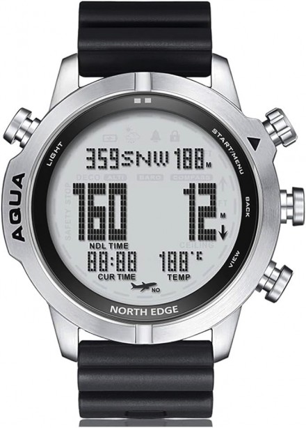 Aqua Professional Diving Computer Watch for Men Scuba Diving NDL 50M Dive Watch with Compass Altimeter Barometer Pedometer 100M Waterproof