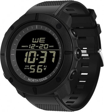 NORTH EDGE Digital-Watch Sports Watch - Wrist Watches for Men Large Face Waterproof with Stopwatch Alarm EL Back Light - Tank