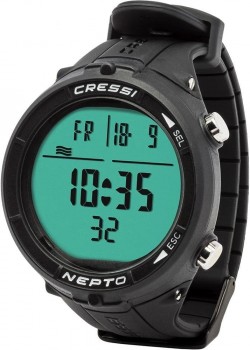 Cressi Nepto Freediving Watch Computer - Fully Customizable - Protection against Taravana risk - Logbook - Made in Italy