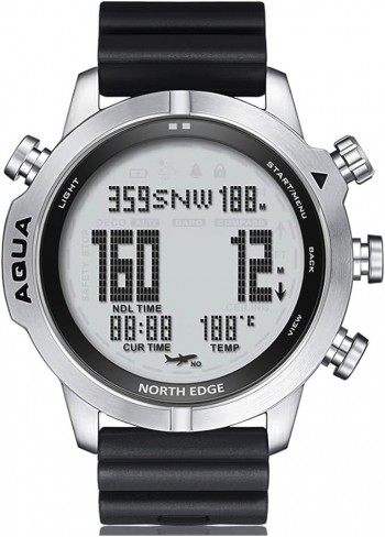 Aqua Professional Diving Computer Watch for Men Scuba Diving NDL 50M Dive Watch with Compass Altimeter Barometer Pedometer 100M Waterproof